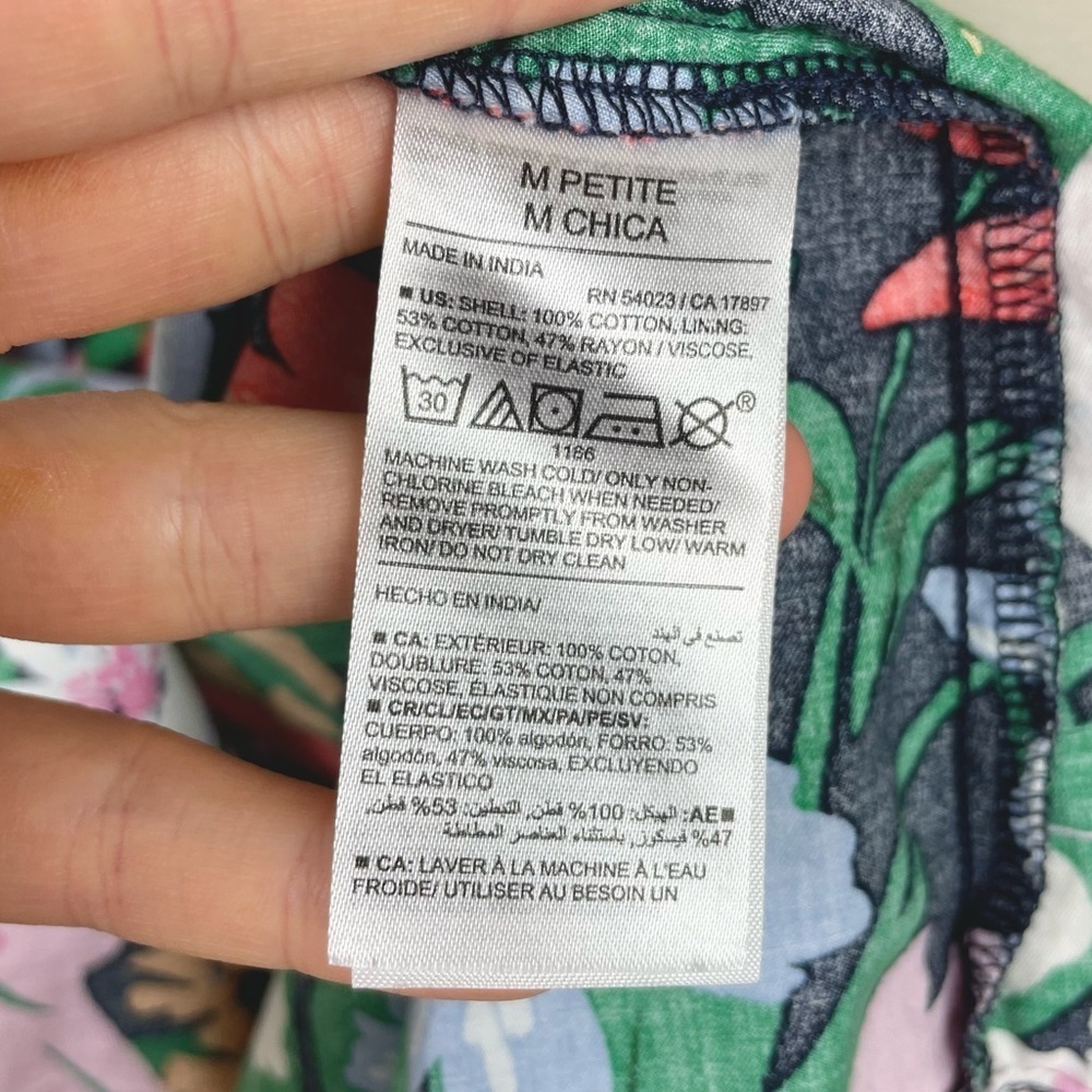 Old Navy Women's Medium Petite Puff Sleeve Midi Swing Dress Floral Multi Bright - Picture 13 of 16